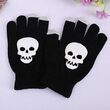 Lemontti Manusi Touchscreen Black with Skull