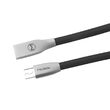 Cablu MicroUSB Mcdodo Zn-Link Silver Black (1.5m, 2.4A max)