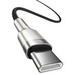 Cablu Type-C la Type-C Baseus Cafule Series Metal 100W Black (1m, impletitura nylon)