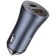 Set Incarcator Auto Baseus Golden Contactor Pro Dual USB si Type-C Quick Charger +Cablu USB la Type-c inclus, 1m,Dark Gray 