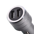 Incarcator Auto 3.5A Devia Battle Dual USB Silver - Emergency Hammer