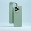 Husa iPhone 14 Pro Max Devia Nature Series Silicone Magnetic Light Green