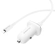 Set Incarcator Auto Borofone BZ12B Lasting Power cu cablu Type-C la Lightning, 1xType-C, QC 3.0, Alb