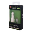 Set Incarcator Auto Procell Dual 2.1 USB Lightning cablu MFI 1m Alb