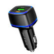 Set Incarcator Auto Borofone BZ14A Mercury cu cablu Type-C la Lightning, 1xUSB, 1xType-C, QC 3.0, Negru