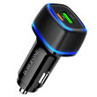 Set Incarcator Auto Borofone BZ14A Mercury cu cablu Type-C la Lightning, 1xUSB, 1xType-C, QC 3.0, Negru
