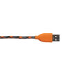 Cablu MicroUSB & Lightning MFI Boompods Duo Orange (1m, impletitura textila)