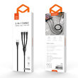 Cablu 3 in 1 Lightning & MicroUSB & Type-C Mcdodo Mamba Series Black (max 3A, 1.2m)