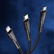 Cablu 3 in 1 Lightning & MicroUSB & Type-C Mcdodo Mamba Series Black (max 3A, 1.2m)