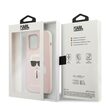 Husa iPhone 13 Pro Karl Lagerfeld Silicon Karl's Head Roz Deschis