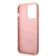 Husa iPhone 14 Pro Guess Glitter TPU Flakes Script Metal Logo Pink