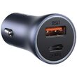 Set Incarcator Auto Baseus Golden Contactor Pro Dual USB si Type-C Quick Charger +Cablu USB la Type-c inclus, 1m,Dark Gray 