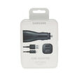 Set Incarcator Original Auto MicroUSB Samsung Dual USB 2A Fast Charging cu cablu detasabil Black