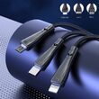 Cablu 3 in 1 Lightning & MicroUSB & Type-C Mcdodo Mamba Series Black (max 3A, 1.2m)
