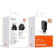 Set Incarcator Retea Mcdodo GaN 5 Mini Fast Charge 65W Dual Type-C+USB+ Cablu Type-c la Type-c, Plug EU Black