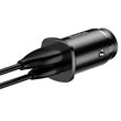 Incarcator Auto USB si Type-C Baseus Metal Dual Port 30W Black