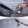 Anker Acumulator extern 10.000 mAh, cu incarcare wireless de 5W pentru Apple Watch, MagGo, Ultra-Slim, Qi2 35W, 2 x USB-C, cablu USB-C incorporat, Negru
