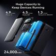 Anker Acumulator extern 24.000mAh, Prime 737 GaN, 140W, PowerDelivery 3.1, 1 x USB-A , 2 x USB-C, Smart Digital Display, Negru