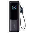Anker Acumulator extern 25.000 mAh, 165W 2 x cablu USB-C incorporat, 3 x USB-C (max 100W per port), 1 x USB-A (max 30W), afisaj LED, Gri