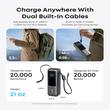 Anker Acumulator extern 25.000 mAh, 165W, QC+PD, 1 x USB-A, 3 x USB-C, cablu USB-C retractabil, Argintiu