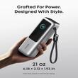 Anker Acumulator extern 25.000 mAh, 165W, QC+PD, 1 x USB-A, 3 x USB-C, cablu USB-C retractabil, Argintiu