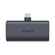 Anker Acumulator extern 5000mAh, Nano 22.5W, PD, 2 x USB-C, conector USB-C incorporat si pliabil, Negru