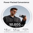 Anker Acumulator extern MagGo 10.000 mAh, 27W Qi 2.0 , suport pliabil, compatibil iPhone 15/14/13/12, 1 x USB-C, Smart Display, Negru