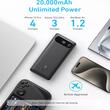 Anker Acumulator extern PowerCore 20.000 mAh, 87W total PD si Power IQ 3.0, incarca max 65W/port,  2x USB-C, 1x USB-A, cablu USB-C atasat, Negru