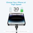 Anker Cablu Type-C la Lightning 0.9m, Negru