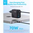 Anker Incarcator Retea Zolo Fast Charging PD 3.0,70W, 3x USB-C, 1x USB-A, Negru