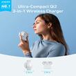Anker Incarcator Wireless MagGo 3-in-1 MagSafe Qi2, 15W, pliabil, pentru iPhone 15/16, AirPods, Apple Watch, Alb