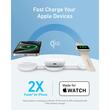 Anker Incarcator Wireless MagGo 3-in-1 MagSafe Qi2, 15W, pliabil, pentru iPhone 15/16, AirPods, Apple Watch, Alb