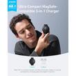 Anker Incarcator Wireless MagGo 3-in-1 MagSafe Qi2, 15W, pliabil, pentru iPhone 15/16, AirPods, Apple Watch, Negru