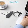 Anker Multihub 4 in 1 porturi: 4 x USB 3.2 gen 1, conectare prin USB 3.2, rata transfer 5 Gbps, ABS, Negru