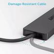 Anker Multihub 4 in 1 porturi: 4 x USB 3.2 gen 1, conectare prin USB 3.2, rata transfer 5 Gbps, ABS, Negru