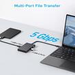 Anker Multihub 5 in 1 Type-C PD 100Wm porturi HDMI(M) 4K 30Hz,2xUSB 3.2 gen1, USB Type-C,conectare prin USB Type-C(T),rata transfer 5Gbps, Negru