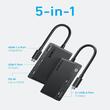 Anker Multihub 5 in 1 Type-C PD 100Wm porturi HDMI(M) 4K 30Hz,2xUSB 3.2 gen1, USB Type-C,conectare prin USB Type-C(T),rata transfer 5Gbps, Negru