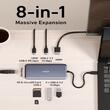 Anker Multihub 8 in 1 Type-C 85W, HDMI, 2x USB-A, USB-C, Ethernet, SD & microSD port, USB-C input, Gri