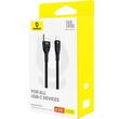 Baseus Cablu Flash 2 USB-A la Type-C Fast Charging, 100W PD QC, 5A, 2 m, Negru