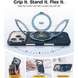 Benks Inel Magnetic stand pentru telefon Kevlar ArmorPop ArmorGrid Albastru