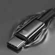 Baseus Cablu Tungsten Gold Fast Charging USB la Type-C 100W, 1m, Negru