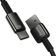 Baseus Cablu Tungsten Gold Fast Charging USB la Type-C 100W, 1m, Negru