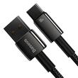 Baseus Cablu Tungsten Gold Fast Charging USB la Type-C 100W, 1m, Negru