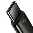 Baseus Cablu Tungsten Gold Fast Charging USB la Type-C 100W, 1m, Negru