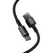 Baseus Cablu Tungsten Gold Fast Charging USB la Type-C 100W, 1m, Negru