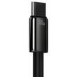 Baseus Cablu Tungsten Gold Fast Charging USB la Type-C 100W, 1m, Negru