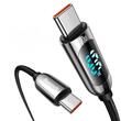 Baseus Cablu Type-C la Type-C 100W Display Fast Charge, 1m Black