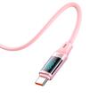 Mcdodo Cablu USB la Type-C Digital Display Silicone Super Fast Charging, 6A, 1.2m, Roz