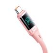 Mcdodo Cablu USB la Type-C Digital Display Silicone Super Fast Charging, 6A, 1.2m, Roz