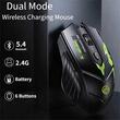EKids Mouse Wireless Bluetooth de gaming cu switch-uri mecanice pentru jocuri de tip esport, Negru
